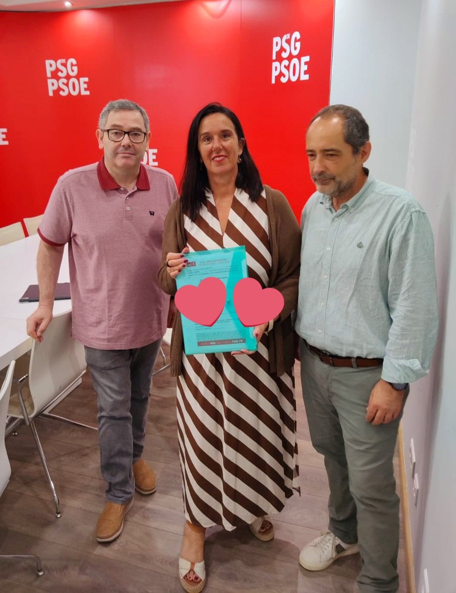 EvaMFerrol's tweet photo. 🔊 Primera prueba superada!! Avales presentados en el @socialistas_gal!
Ahora ya soy candidata a las #Primarias del PSOE #Ferrol💪🏼
Muchas gracias a todas las personas que depositaron su confianza en mí ❤️
Por delante una semana para seguir contando el proyecto de mi candidatura🌹 https://t.co/bRfSuFn1Vo
