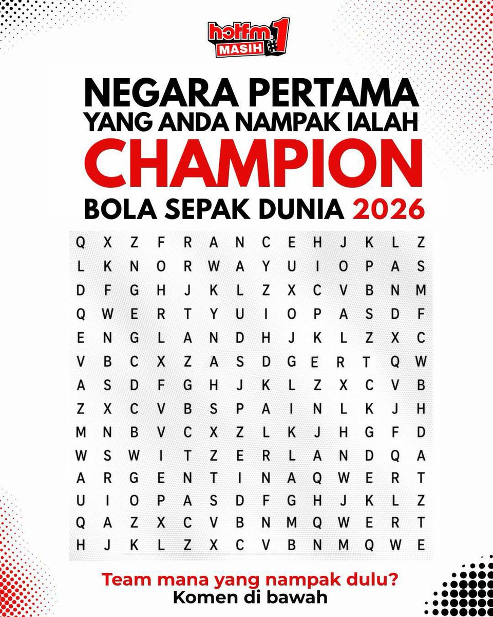 hotfm976's tweet photo. Negara mana yang you guys nampak dulu? Komen kat bawah, mana tau kot kot betul ek champion π€£
#HotFM #BekpesHot #YangHangatDanTerbaik #RadioNo1 #HotBolaMendonia https://t.co/FP2PJFLX8b