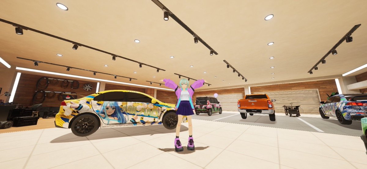 minika88's tweet photo. 一緒にドライブしよう🚗💨 

三菱のミリィラッピングカーに��って、
メタバースの世界を走���てきたよ🌏🎮

現実では難しいことも、
メタバースなら自由に体験できる。
未来はきっともっと面白くなる😊

あなたも一緒に走りませんか？🚙💨

#メタバース  #VR #三菱  #ドライブ #バーチャル #仮想現実 https://t.co/atX5nCdfIc