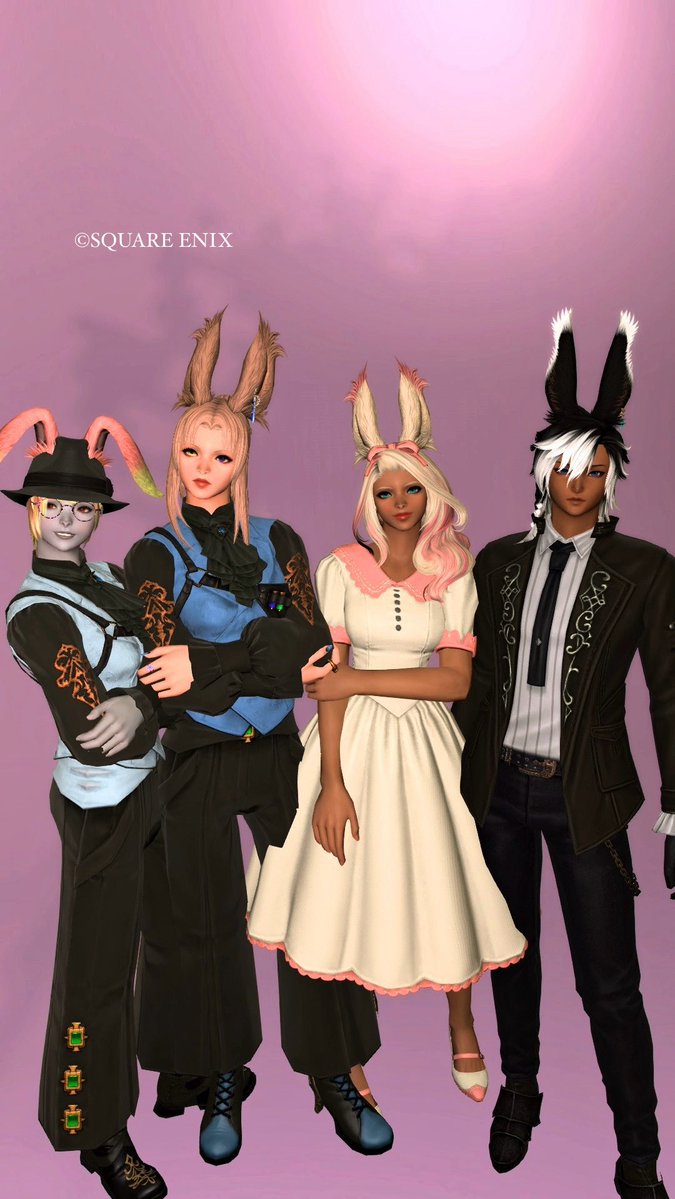 Bandou_ff14's tweet photo. ウサウサたちと一緒に撮影してきた！🐰

#photoDATE_FF14

#ヴィエラ #Viera #ヴィエラオス #うさお #Usagi_Kingdom #Usagi_Imperial https://t.co/TYAe2sPQrf
