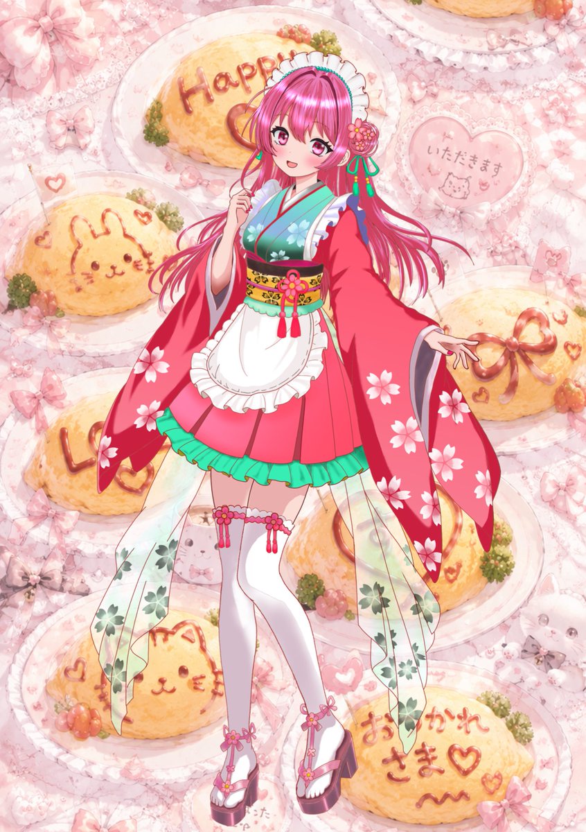 tonari_iruyo's tweet photo. パネル開け達成ありがとーう‼️
やっと立ち絵公開！！
和服メイドかわいいでしょ⁉️
いっぱい褒めて〜！！ https://t.co/sKphUOEkq2
