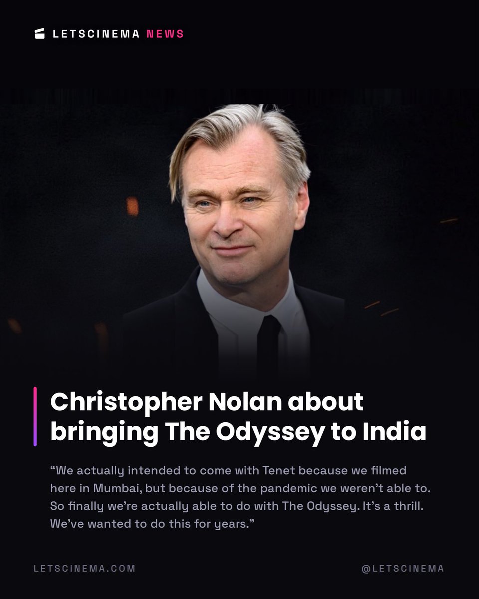 letscinema's tweet photo. Hollywood used to release films in India. Now Hollywood launches films here in India. This is just a beginning to many. Thank you Nolan. https://t.co/gQ2BlEQa68
