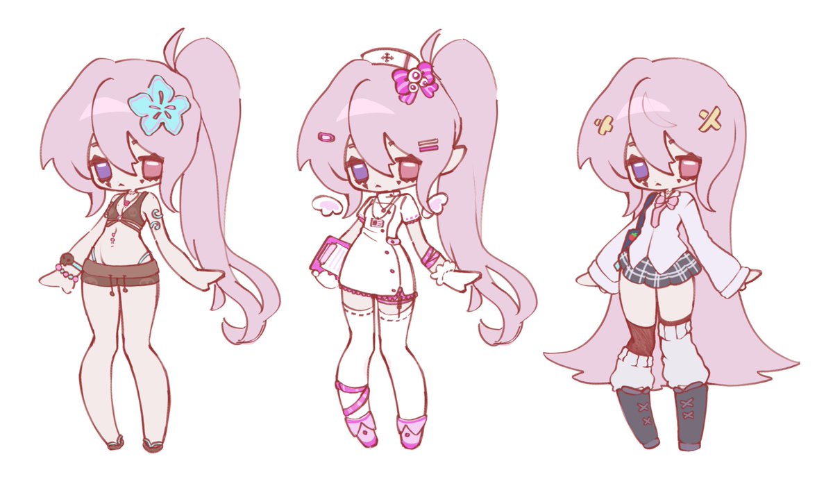 natsumspink's tweet photo. new outfits for natsu! https://t.co/dQFEGGvNLv