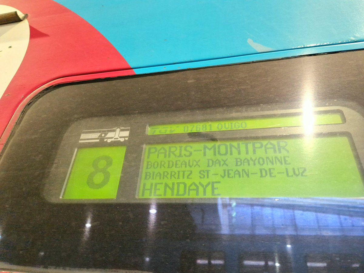 sgenmobilite's tweet photo. 📽 TGV OUIGO 🚄 Duplex Dasye HD : Paris - Montparnasse ➡️ Hendaye 🎥
https://t.co/FHtUC5HCyI
#parishendaye #ouigo #tgvouigo #cotebasque #dax #bayonne #biarritz #saintjeandeluz #hendaye https://t.co/aerngq3UGW