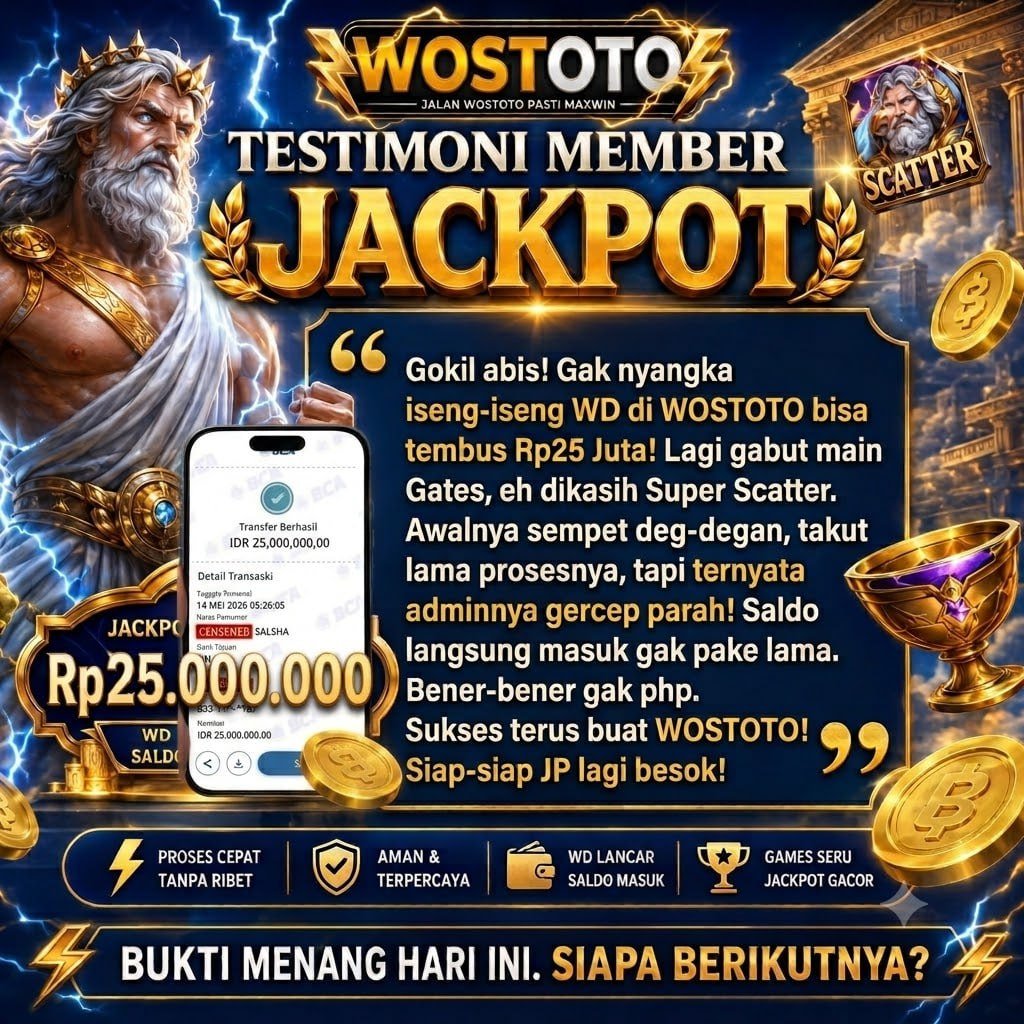 wostotoofficial's tweet photo. Bukti nyata no tipu-tipu! 🔥 Gak pake lama, modal iseng main Gates malah dikasih Super Scatter. Pas ditarik, adminnya gercep parah langsung mendarat mulus Rp25 Juta ke rekening. 💸

Daftar gratis!
⚡️ https://t.co/tkAG9zjYSs https://t.co/7ZFLXcQT3I