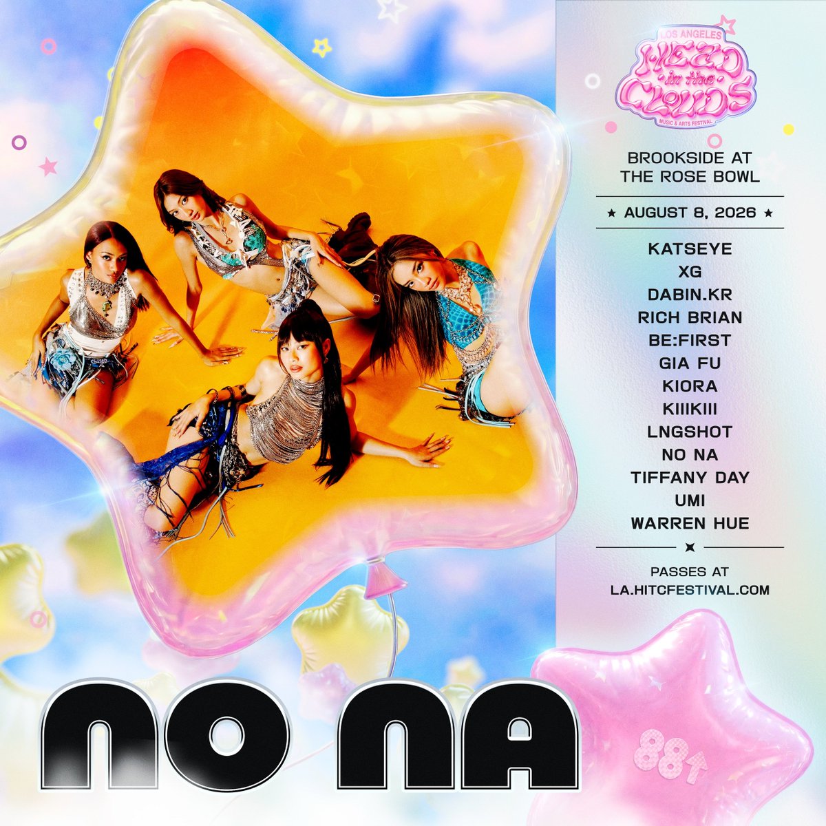 iPopBase's tweet photo. Posters for no na and KATSEYE for Head In The Clouds. https://t.co/Q8oCmLNybD