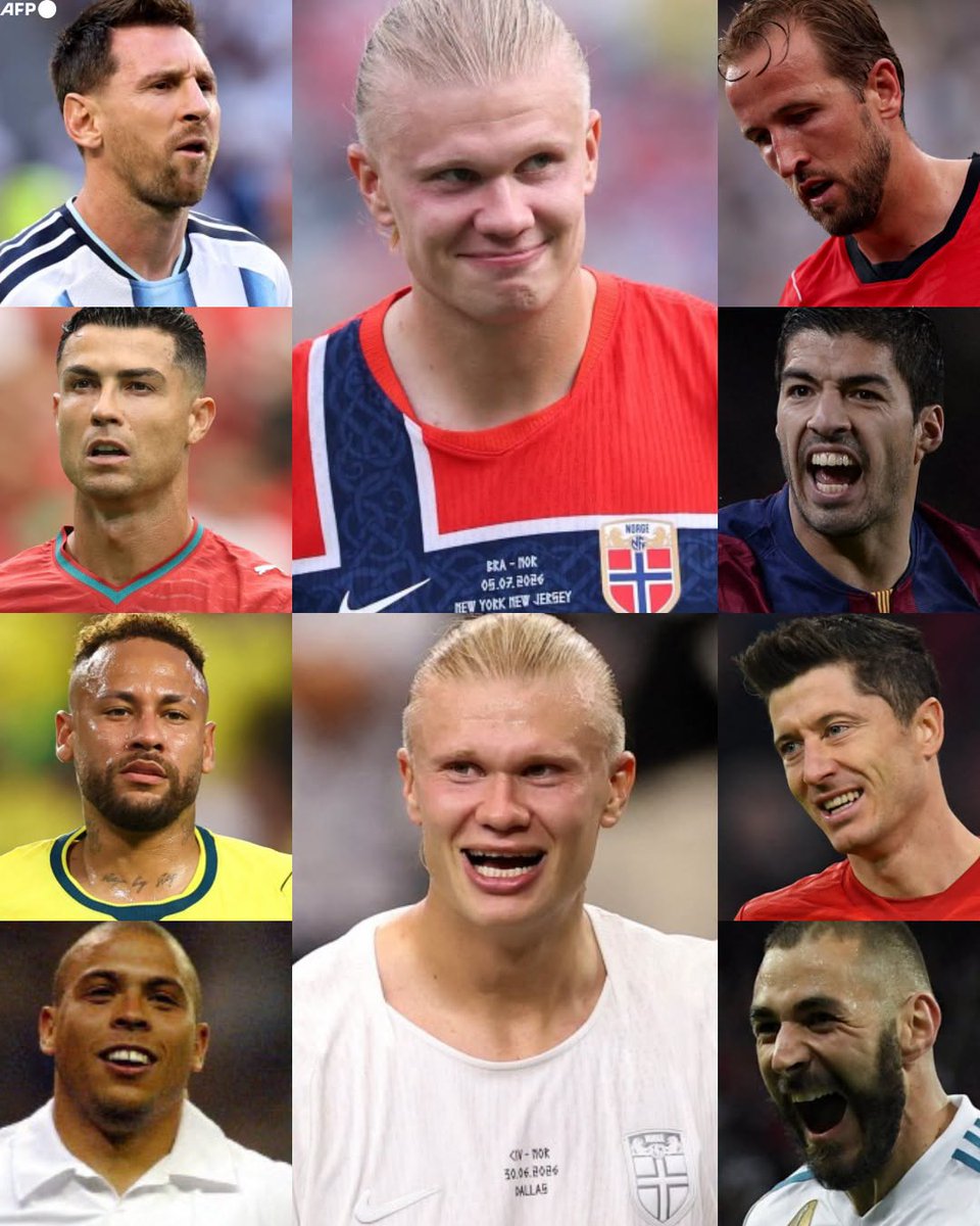 InvictosSomos's tweet photo. ¡¡¿QUÉ SENTIDO TIENE LA CARRERA DE ERLING HAALAND?!!

✅ Erling Haaland ya estuvo en la terna final del Balón de Oro junto a Lionel Messi.

✅ Erling Haaland ya tiene más goles (3) que Cristiano Ronaldo (1) en la fase de eliminación directa de la Copa del Mundo.

✅ Erling Haaland ya fue más veces líder de goleo (2) de la Champions League que Robert Lewandowski, Karim Benzema y Luis Suárez.

✅ Erling Haaland ya tiene los mismos goles (62) que Ronaldo Nazário (62) a nivel de selección.

✅ Erling Haaland ya tiene más goles (57) que Harry Kane (54) y Neymar Júnior (43) en la Champions League.

¡AH! Y, además, ya ganó El Triplete, ya consiguió tres Botas de Oro de la Premier League, ya ganó la Bota de Oro de Europa, ya tiene 4 apariciones en el FIFA World 11 como el mejor centrodelantero del mundo y ya fue MVP en Austria, Alemania e Inglaterra. ¿Lo más increíble de esto? Apenas tiene 25 años de edad.

ERLING HAALAND YA ES UNA LEYENDA DEL FÚTBOL MUNDIAL.