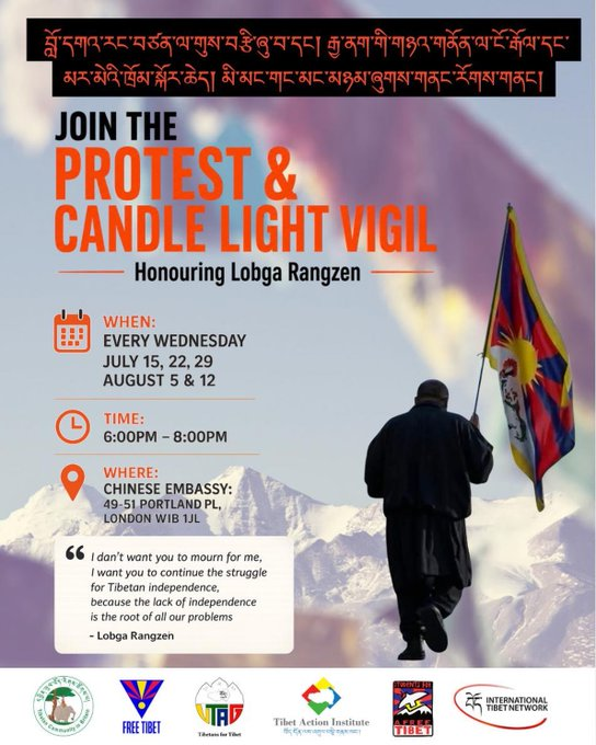 RinzenD__'s tweet photo. A Name Remembered. A Message Carried Forward
Pawo #LobgaRangzen’s story continues to inspire Tibetan supporters around the world.
 In London, activists are gathering to express solidarity and call attention to issues of identity, rights, and freedom.
  #FreeTibet #StandWithTibet https://t.co/ZLd7TwYLSc