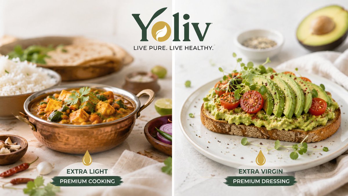 yolivhealthy's tweet photo. π₯ Premium Cooking or π₯ Premium Dressing?
With Yoliv, you never have to compromise.
Choose Extra Light for cooking and Extra Virgin for fresh flavours.π
Visit Nowππ» https://t.co/5ulCtPDliY
#Yoliv #OliveOil #HealthyLifestyle #PremiumCooking #PremiumDressing #SpanishOliveOil https://t.co/z0Wc2QkAuH