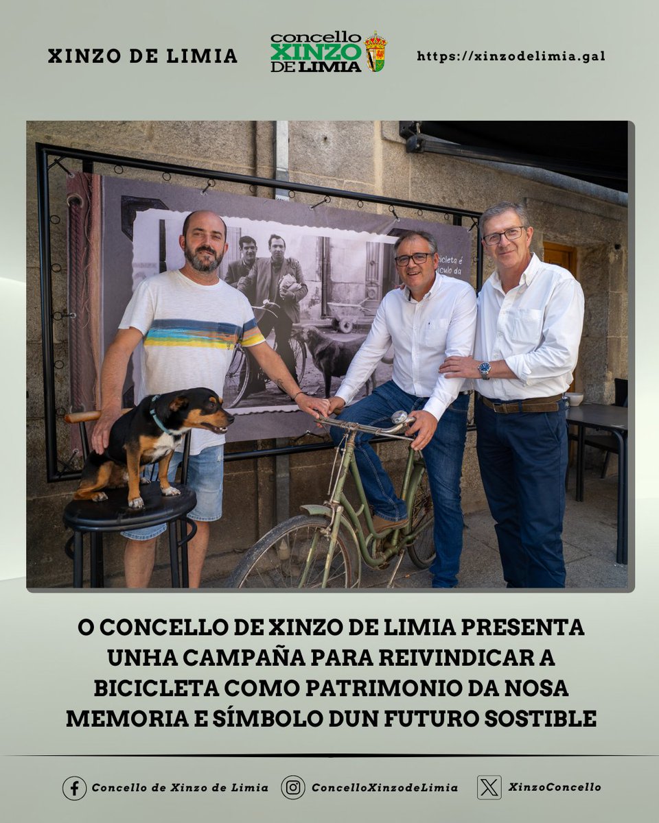xinzoconcello's tweet photo. 🚲 𝗔 𝗯𝗶𝗰𝗶𝗰𝗹𝗲𝘁𝗮: 𝗽𝗮𝘁𝗿𝗶𝗺𝗼𝗻𝗶𝗼 𝗱𝗮 𝗻𝗼𝘀𝗮 𝗺𝗲𝗺𝗼𝗿𝗶𝗮 𝗲 𝗳𝘂𝘁𝘂𝗿𝗼 𝘀𝗼𝘀𝘁𝗶𝗯𝗹𝗲

O Concello de Xinzo de Limia pon en marcha unha nova campaña de sensibilización cidadá coa instalación de dez paneis fotográficos maquetados por Amphilocos. https://t.co/JWtDspvujW