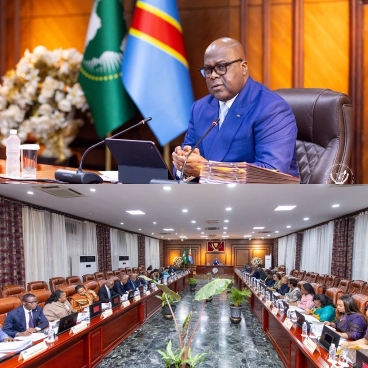 YvesBuya1's tweet photo. #RDC : Le Gouvernement adopte plusieurs dossiers stratégiques en Conseil des ministres

Le Gouvernement a approuvé plusieurs dossiers stratégiques, notamment le projet de partenariat public-privé (PPP) pour la réhabilitation de la ligne ferroviaire Dilolo–Kolwezi–Lubumbashi–Sakania, intégrée au corridor de Lobito. Il a également validé la campagne agricole 2026-2027, destinée à renforcer la souveraineté alimentaire du pays, ainsi que la Politique forestière nationale 2026-2035, qui fixe les orientations de la gestion durable des ressources forestières de la RDC.