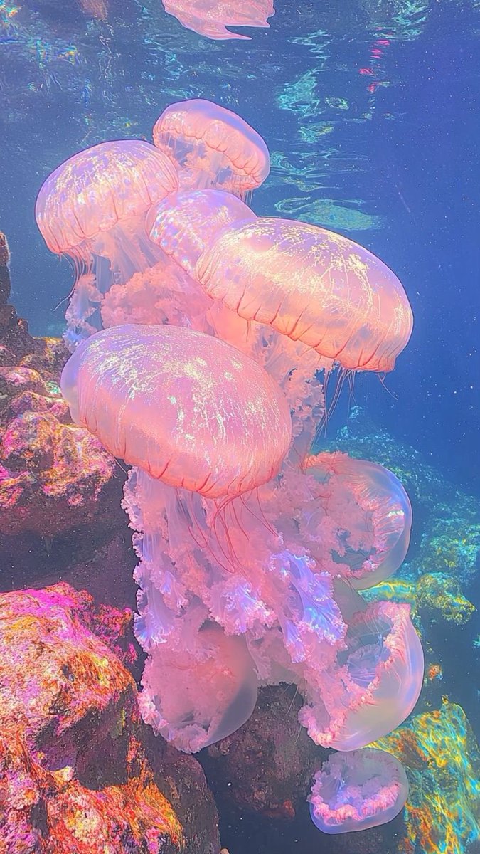 naturaholic's tweet photo. jelly fish: the ocean’s living lanterns https://t.co/wCrB19rAF9