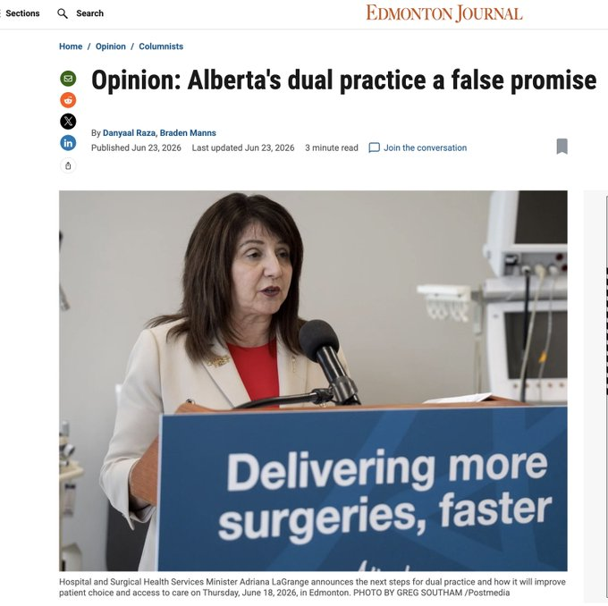 raghu_venugopal's tweet photo. It's tragic and an abandonment of why we went into medicine in the first place that there's apparently no surgeons in Canada who publicly oppose Alberta's plan to make surgical care based on financial worth and not medical need. I'm disappointed.   https://t.co/4jxGTp4RJg https://t.co/vEl6B7ly6M