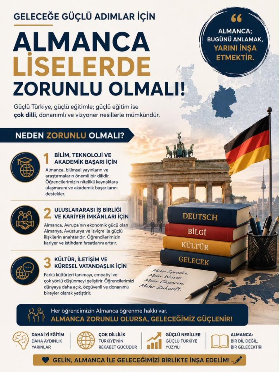 iyisonasliii's tweet photo. @rszdry Çok dillilik Türkiye'nin rekabet gücüdür
#AlmancaZorunluOlsun https://t.co/zr95IrcEGe