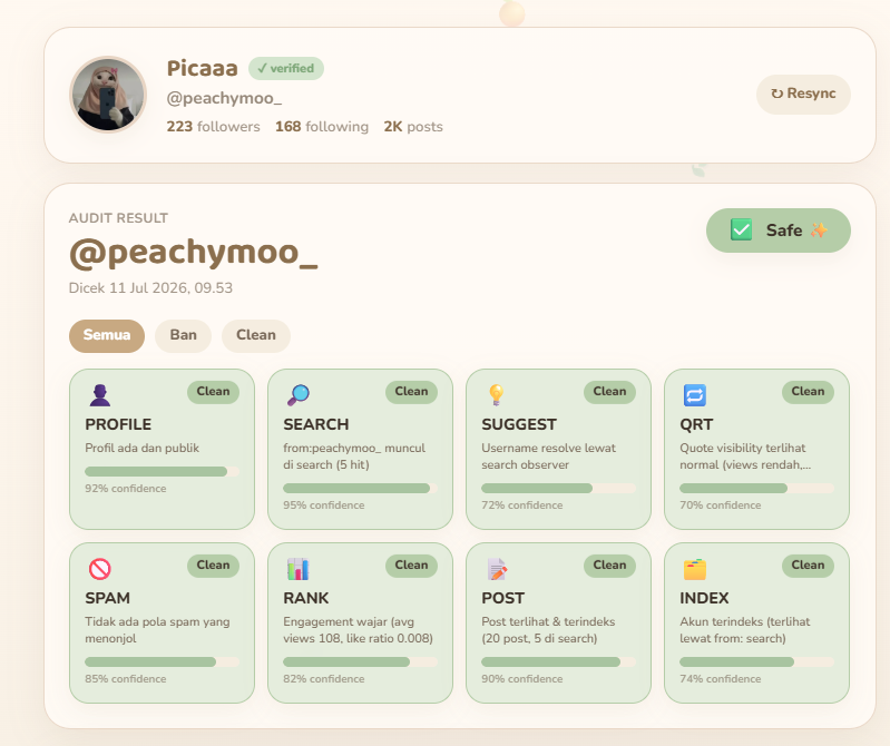 peachymoo_'s tweet photo. Hi moots 🫶
KeGhost udah update, sekarang bisa cek X profile kamu real time.

next apa? tunggu yaa bestiee 🥰

https://t.co/WM3aH37EAh https://t.co/2Ivugb5B77