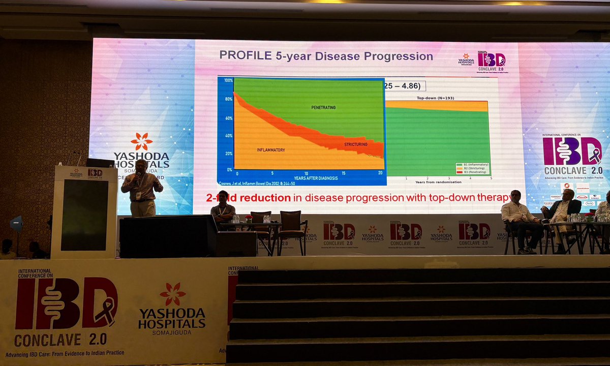 saia_gi's tweet photo. Great talk by @ibdseb on 4-year PROFILE data #IBDConclave:

♦️ Significant reductions in abdominal surgeries, hospitalizations & disease reduction

But in a global & LMIC context, need to consider: 

♦️ How early is early therapy?
♦️ Are advanced therapies affordable in global #IBD?