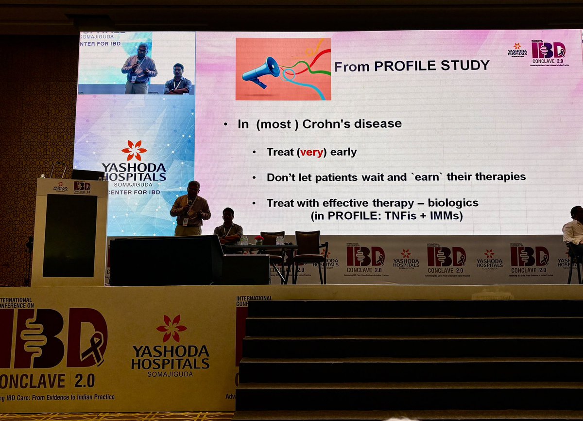 saia_gi's tweet photo. Great talk by @ibdseb on 4-year PROFILE data #IBDConclave:

♦️ Significant reductions in abdominal surgeries, hospitalizations & disease reduction

But in a global & LMIC context, need to consider: 

♦️ How early is early therapy?
♦️ Are advanced therapies affordable in global #IBD?