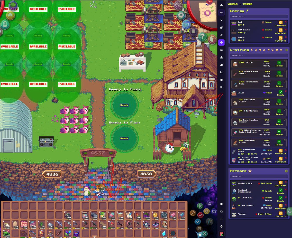 pixel_kicci's tweet photo. What do you need to get an optimal overview in @pixels_online ? I’ll give you the answer.
You need the @VoxelsExtension  along with the @Vodact Extension.

https://t.co/Xg03TPriMR

That gives you an optimal overview. https://t.co/UZwGtqy4N2