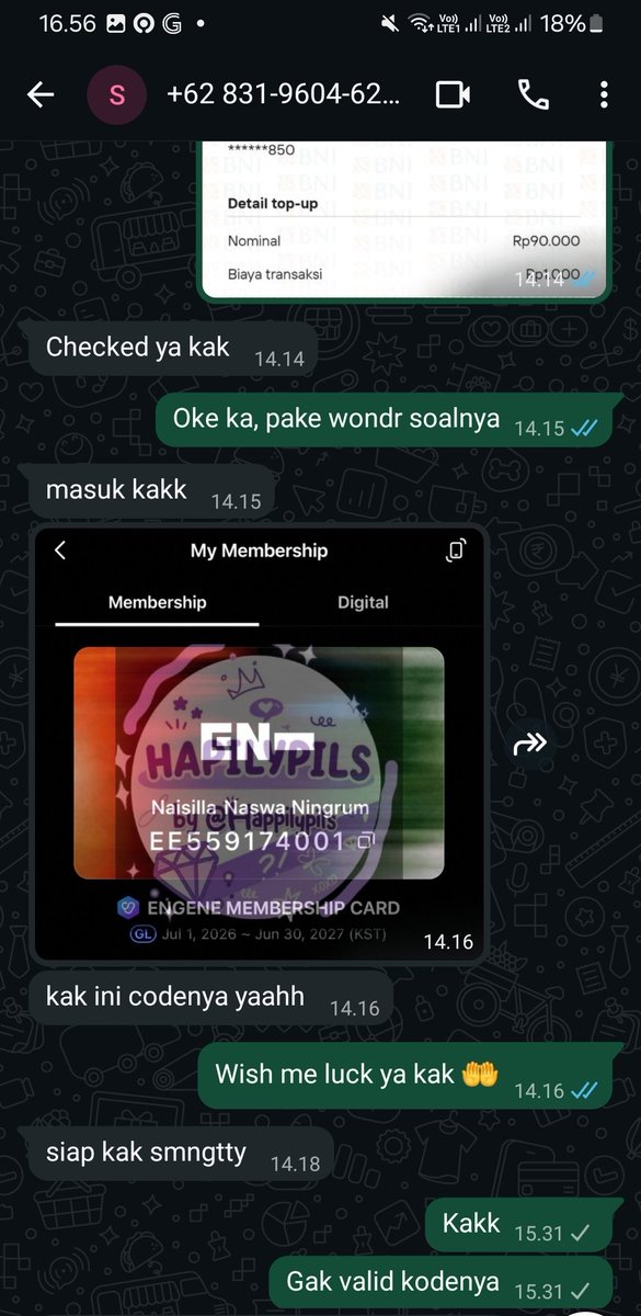 ustafffy's tweet photo. SCAMMER RENT ENGENE MEMBERSHIP JAKARTA

Nomor WA +62 831-9604-6217
 
Gopay 083196046217
Bank Jago 106657532713

Semua pembayaran atas nama ' NAISILLA NASWA NINGRUM

hati hati ya guys, takutnya dia scam tiket Enhypen juga

akun x nya @.happilypils https://t.co/rfh4YzJcJE