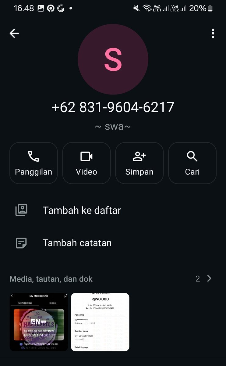 ustafffy's tweet photo. SCAMMER RENT ENGENE MEMBERSHIP JAKARTA

Nomor WA +62 831-9604-6217
 
Gopay 083196046217
Bank Jago 106657532713

Semua pembayaran atas nama ' NAISILLA NASWA NINGRUM

hati hati ya guys, takutnya dia scam tiket Enhypen juga

akun x nya @.happilypils https://t.co/rfh4YzJcJE