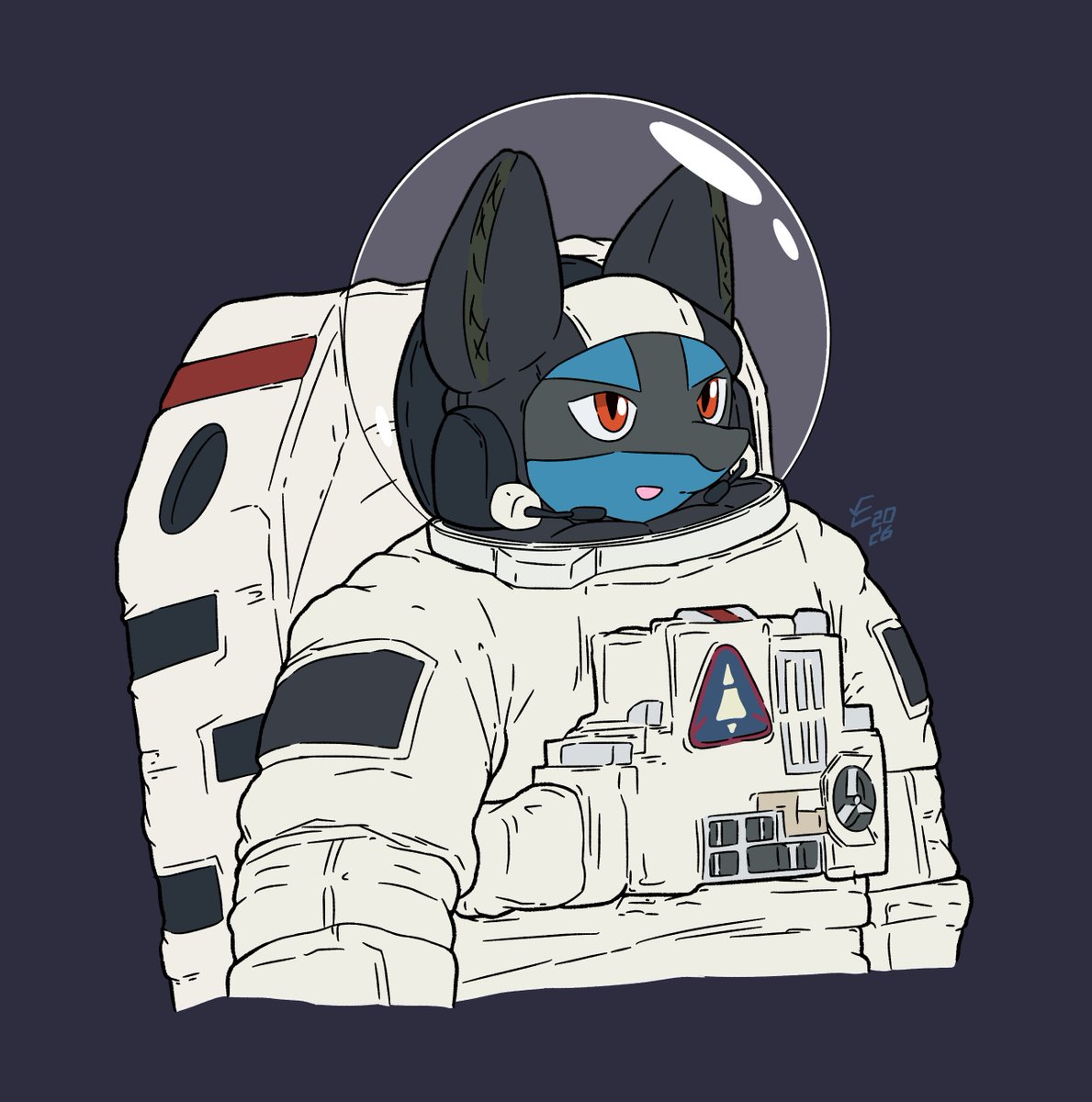 evgnm_ru's tweet photo. Don't mind me, just an artistic shitpost

#Pokemon #Lucario #space #fanart https://t.co/vpnEgf2kH0