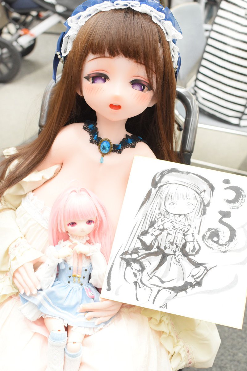 konohanadoll's tweet photo. 小牧ドールにてうらんふさん（@uranhu777 ）にうるちゃんを描いていただきました✨️
絵が上手すぎるうえに、透羽ちゃんがとても可愛かったです💕
ありがとうございました🙏✨️ https://t.co/FATtgSQsM8