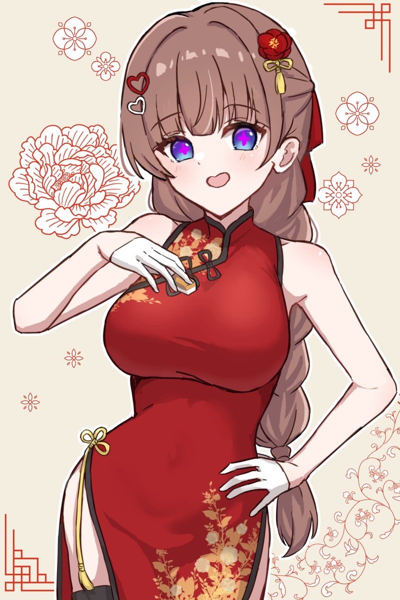 jicasoe's tweet photo. チーパオ🍒 #ちぇり絵 https://t.co/obBvz4okj9