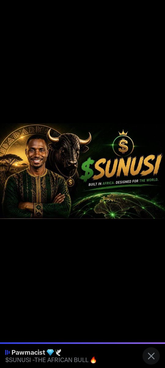 Papi_MetaX_'s tweet photo. If you've been on any space hosted by @creptosolutions in the past few days, you'll know that $SUNUSI isn't just another memcoin that rugs.

I personally didn't buy the token because of FUD, but once I joined the space day in day out and the commitment shown by @creptosolutions @B_Versee @righteoosmann  and the community's focus to pushing and spreading awareness about $SUNUSI is the reason why I am joining the Journey.

This token was made on a good foundation of a prominent Northern Nigerian man named Sunusi Minjibir Ali,
Who became known for his resolve of returning $135,000 (N200 Million +) mistakenly sent to his account in September 2025.

That kind of Character is one a community will stick and grow with, so
You're either part of the community or watching it become one of the greats.

 $SUNUSI, The African black Bull is charging forward and carrying its community with it. 💯