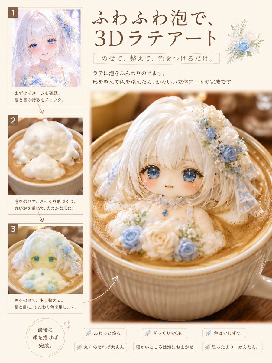 3D Latte Art Magazine Tutorial Layout