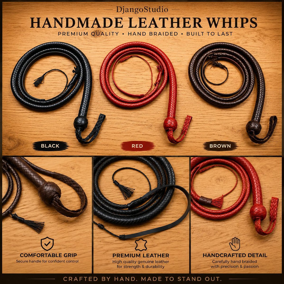 Isabellajane243's tweet photo. 🐍📷 16FT Indiana Style Bullwhip 12-plait premium cowhide leather crafted for smooth handling, durability &amp; serious craftsmanship. Built to perform and made to impress .

#Dom #Submissive #Femdom #Mistress #Bondage #Fetish https://t.co/Ugaw51iHPi