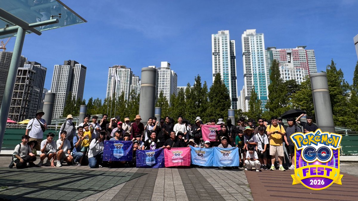 pokemongoappko's tweet photo. ⠔⋰
"Pokémon GO Fest 2026: 글로벌"
⠢⋱ 
 
첫째 날을 함께해 주셔서 감사합니다✨
서울 반포한강공원 부스에 많은 트레이너 여러분이 모여 주셨어요💙
 
이번에 잡은 포켓몬을 댓글로 알려 주세요👀
 
내일도 서울 반포항강공원에서 부스를 운영할 예정입니다📍
함께 모험이 가득한 하루를 보내 봐요⚡
 
*☼*――――*☼*―――――*☼*
 
미트업 기획에 관심이 있으시다면
#커뮤니티앰버서더 에 지원하세요🚩
 
👇👇👇
https://t.co/KRlbKMd5Uq
👆👆👆
 
#포켓몬GO #PokemonGOFest2026