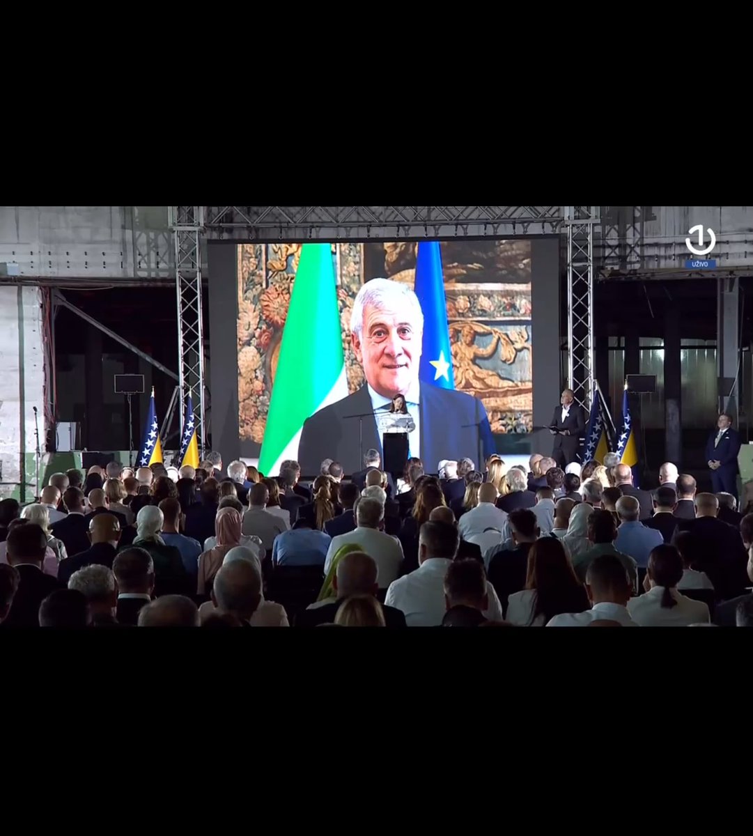italyinbih's tweet photo. You can find here a message from Deputy Prime Minister/Minister of Foreign Affairs and International Cooperation Antonio Tajani for the ceremony commemorating the 31st anniversary of the Srebrenica genocide. The text was read during the commemorations by Amb. Castellani. https://t.co/qwecsOHJBF