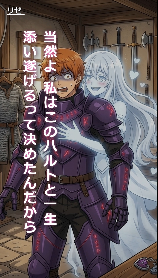 ArtwlDesign's tweet photo. 推しからの重すぎる愛「ヤンデレ」、
二次元なら最高ですが物理的に締め付けられると死にます💔🛡️

絶対に脱げない呪いの鎧が、まさかのガチ恋勢だった！？
「ずっと一緒だよ」と物理的に骨を砕きにくる精霊に、新米冒険者が涙目のホラーラブコメ！

▶️動画はリプ欄 - YouTubeShortsにて！ https://t.co/s0c2RzfUKm
