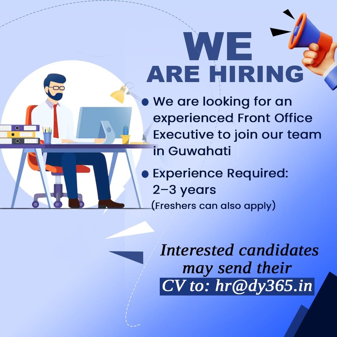 DY365's tweet photo. #vacancy #hiring #FrontOfficeExecutive #DY365 https://t.co/PQWCpttMv6