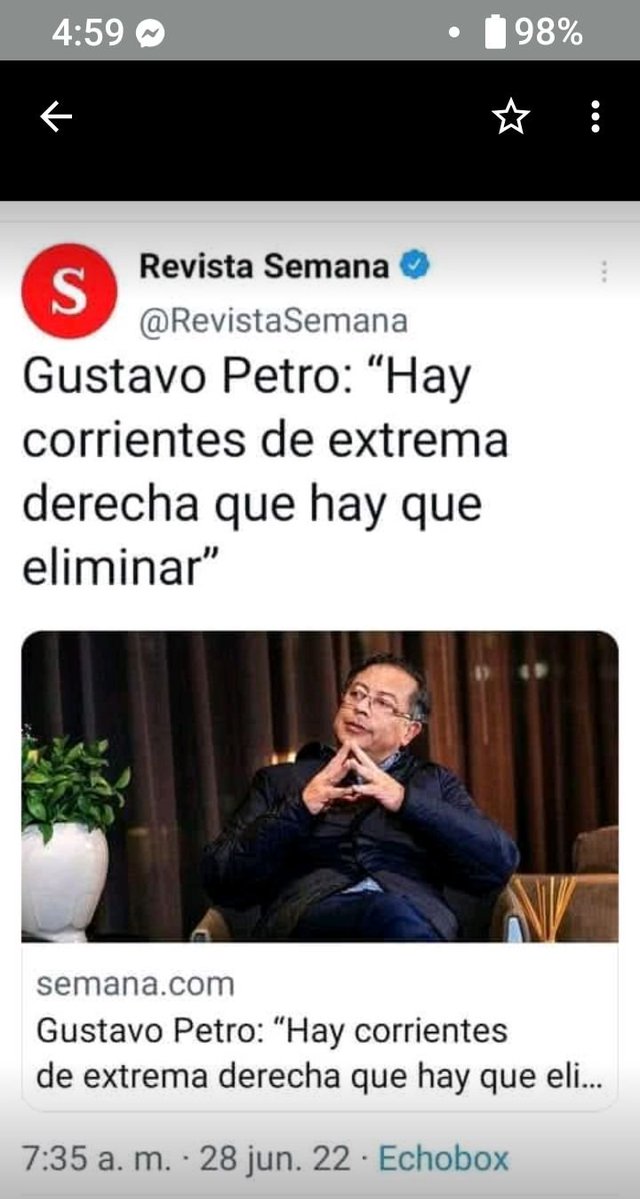 DERECHAPORSIEMP's tweet photo. @petrogustavo El mundo debe conocer que en su gobierno eliminaron a @MiguelUribeT https://t.co/wajkyi3HiG