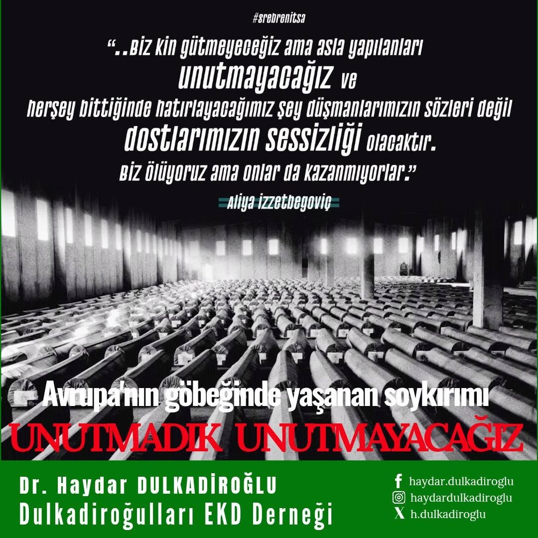 H_Dulkadiroglu's tweet photo. #Srebrenitsa 
#Srebrenitsa30
#SrebrenitsaAğlıyor 
#SrebrenitsaSoykırımı https://t.co/QuNJVLCeMw