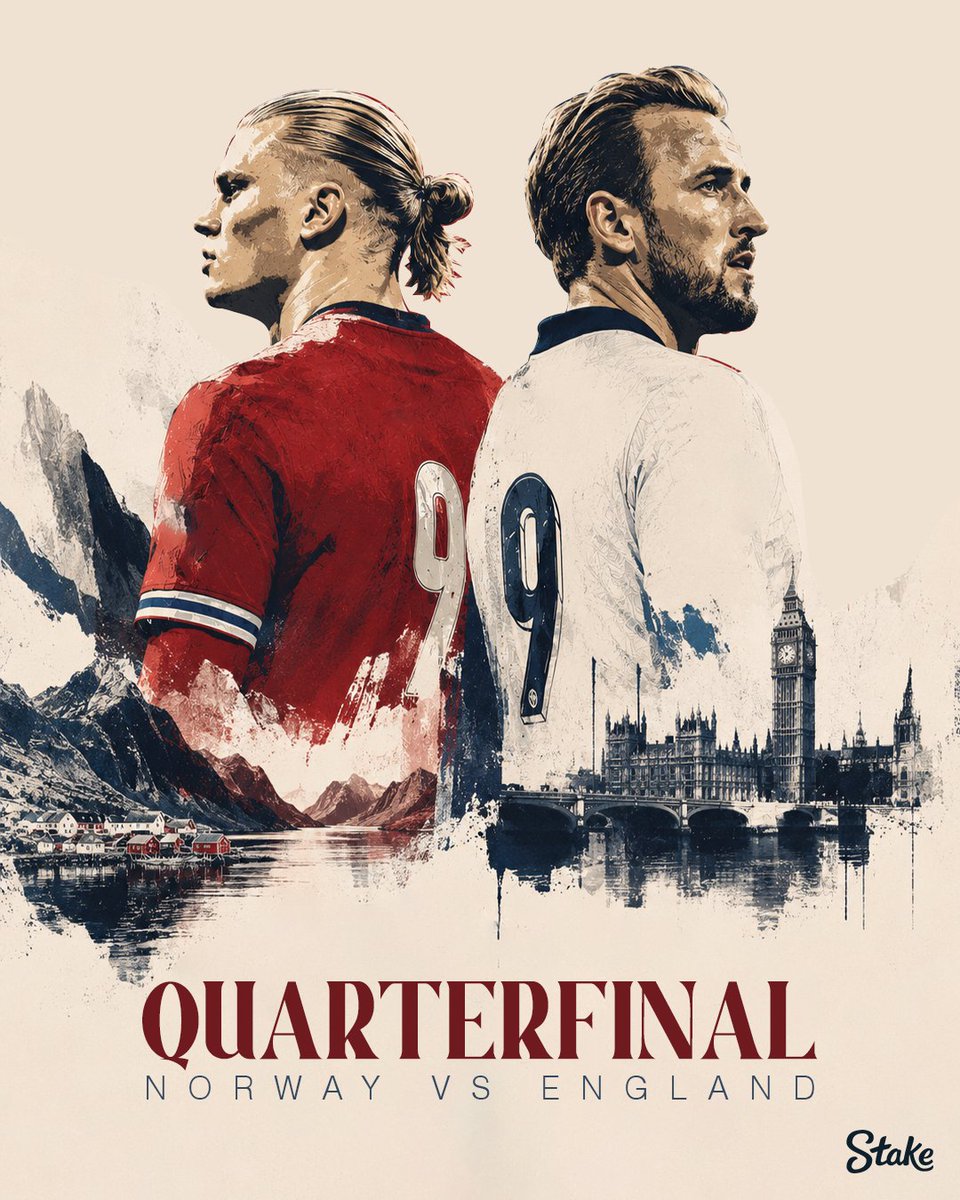 StakeIND's tweet photo. ⚽️QUARTERFINAL GIVEAWAY⚽️ 

It's NORWAY vs ENGLAND — which team will score the FIRST goal?

Place a Stake on your team to score a goal first. Share your betslip below. 👇

And you could be one of our lucky winners taking home ₹1000! 💰

✅Place min ₹50 Stake on NORWAY vs ENGLAND
✅Comment your prediction, Stake username & Bet ID
✅Like & Retweet this post
✅Follow @StakeIND 

T&Cs apply.