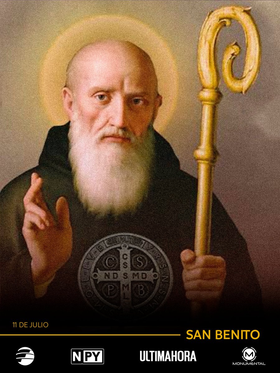Telefuturo's tweet photo. 🙏 Cada 11 de julio la Iglesia Católica celebra a San Benito de Nursia, fundador del monacato occidental, patriarca de los monjes de Occidente y patrono de Europa. También se le conoce como San Benito, Abad.

#TelefuturoPy https://t.co/bL1Rxjt4e0