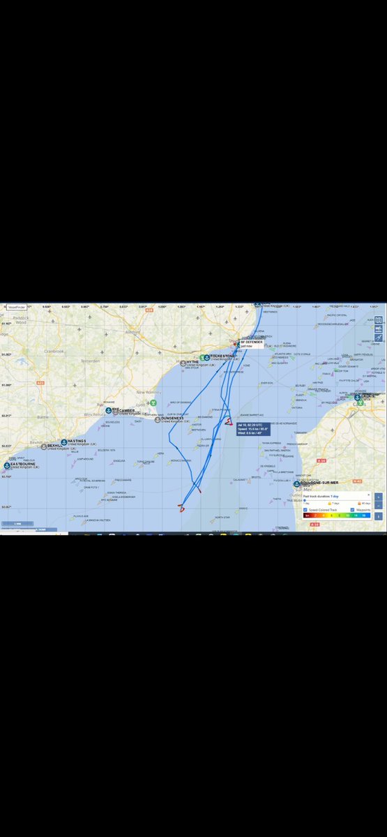 Revael14's tweet photo. @ukhomeoffice 09.15 10/7/26 UK vessel BF Defender has delivered 3 boatloads of (200) undocumented men to Dover. As 2 pick-ups were in international waters surely this means a Home Office vessel actually imported these foreigners into the UK. Any comment? https://t.co/53o5JIzixp
