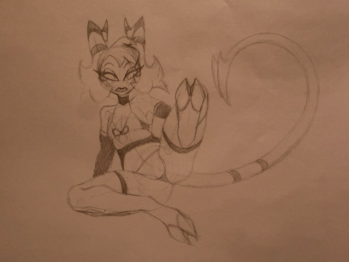 UL0000l0's tweet photo. Going to digital color soon, but hope ya alike the before and after, was told and recommended to try posting like this.

#HelluvaBoss‌ #HelluvaBoss‌fanart 
@Prince_Papaya 
#Moxxie https://t.co/sYfITTa7J0