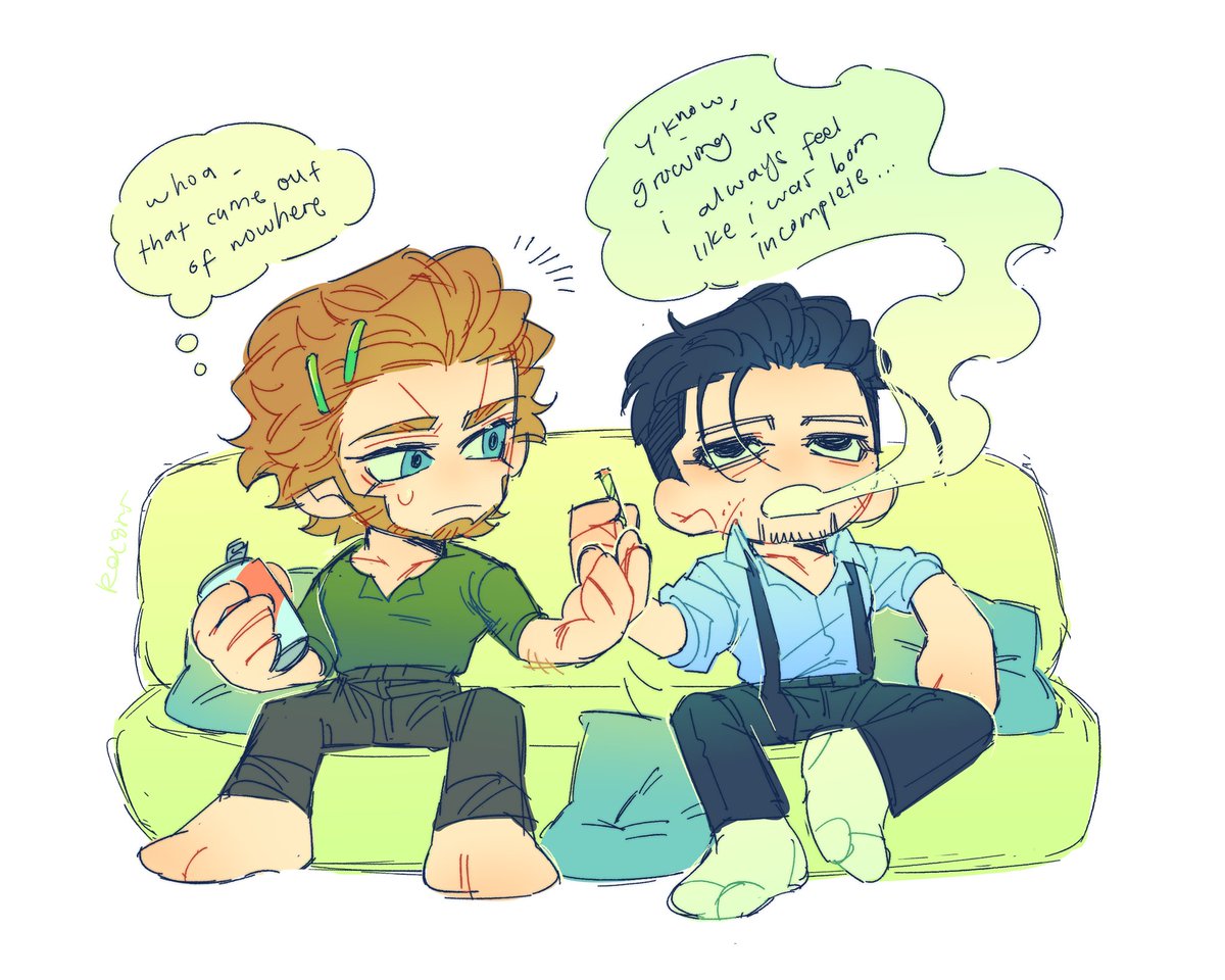 reignspow_'s tweet photo. Vasily and Ogata share a blunt &amp; being a loser idk. #vasio https://t.co/1E5dgrzXWG