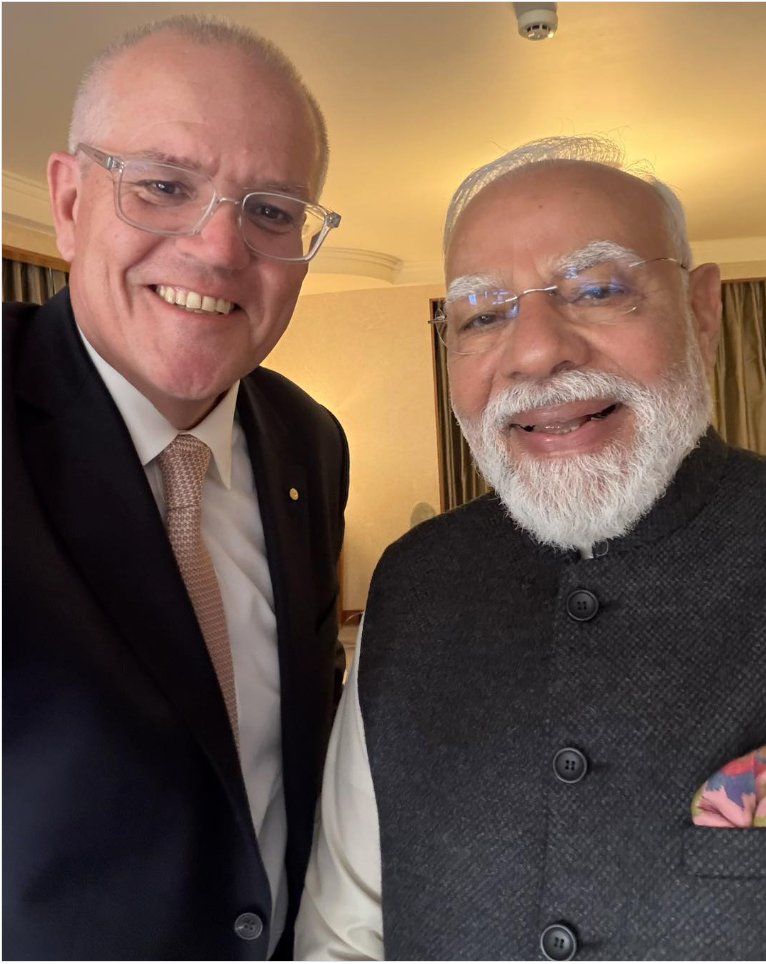 Partisangirl's tweet photo. Australia's former Liberal Prime minister Scott Morison now works for Modi, an India-based tech firm specialising in international visas (i.e Visas to Australia)

This job was arranged while he was still prime minister, as a kick back for opening the door to more Immigration from India, (He signed the Australia-India Economic Cooperation and Trade Agreement (ECTA), on April 2, 2022).

He didn't consult the Australian people because it was more important that he secure a job for himself in India after his stint as prime minister.