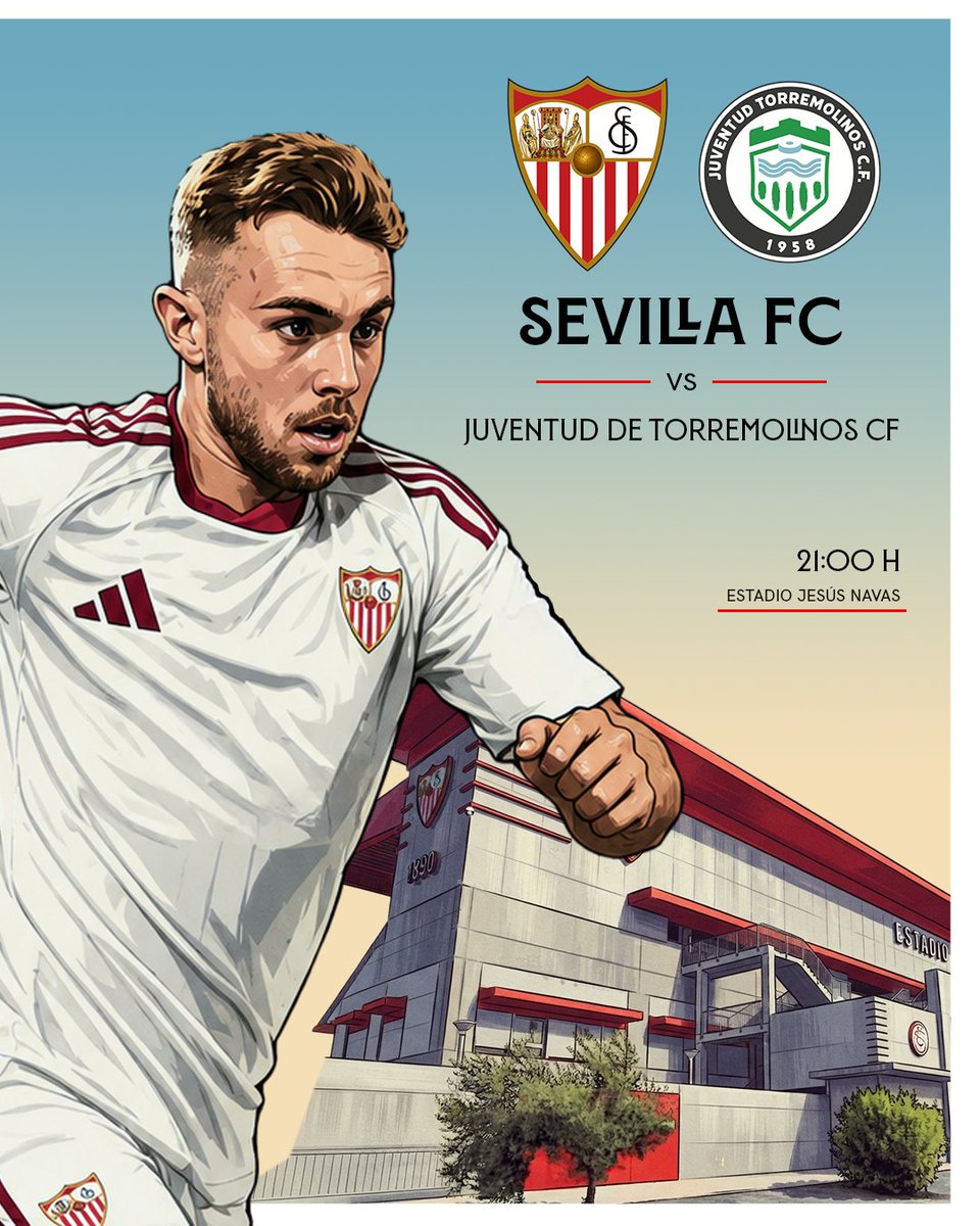 SevillaFC's tweet photo. 🫵🏼 Primer partido de la pretemporada 🔥

📍Estadio Jesús Navas 

¡A por ello, equipo! 🤍❤️

#WeareSevilla https://t.co/ifZ8YEWwWJ