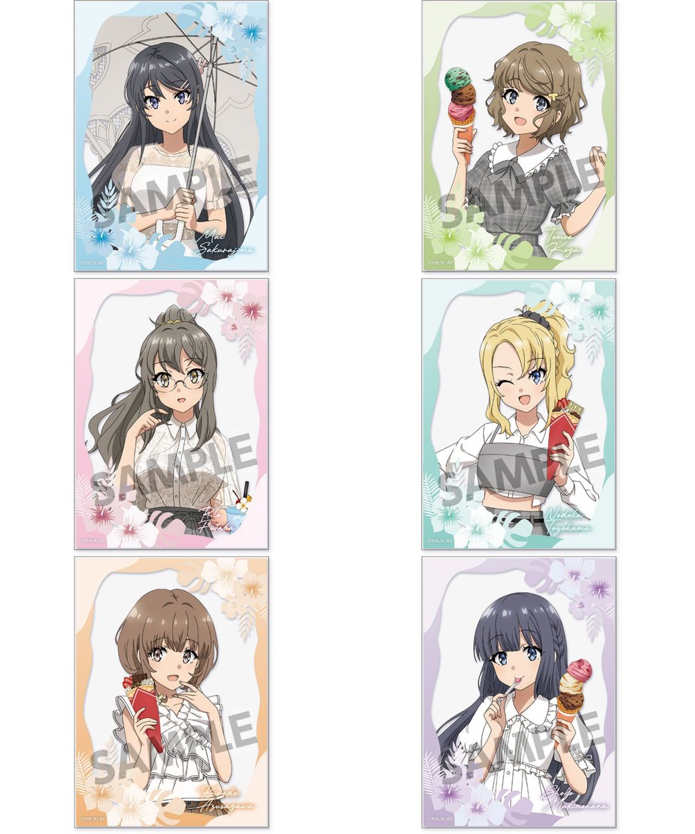 bulebule_buta's tweet photo. ホビーストックにて販売開始！

青春ブタ野郎シリーズ 描き下ろしアクリルカード バカンス ver.（イベント特典対象商品）

https://t.co/isxGzaqKVL https://t.co/mAyWA7KJj3