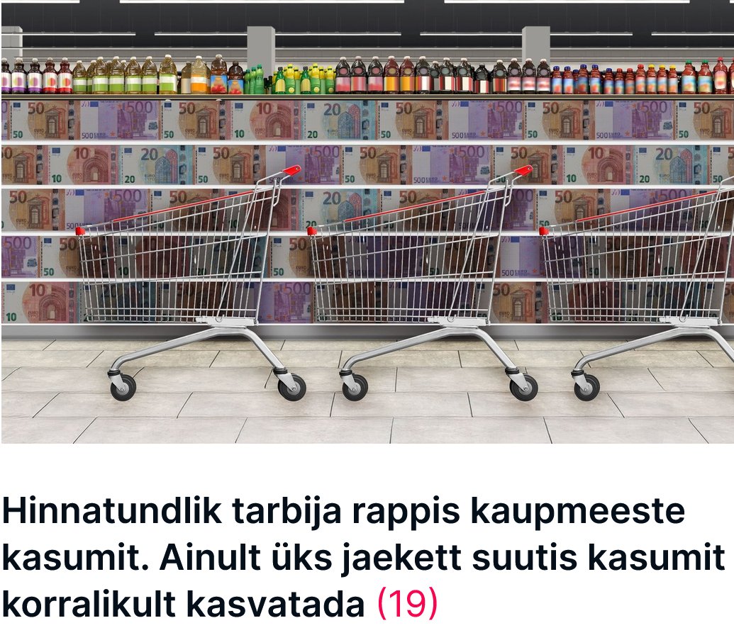 piripiik's tweet photo. Delfi ei maini nime, aga kirjelduse järgi tundsid tuttavad mind kohe ära. Ega ma ei häbene ka, rappisin kohusetundlikult ja südamega. Maxima pääses ainult seetõttu, et seal ma ei käi. https://t.co/KrsZzCDLT0