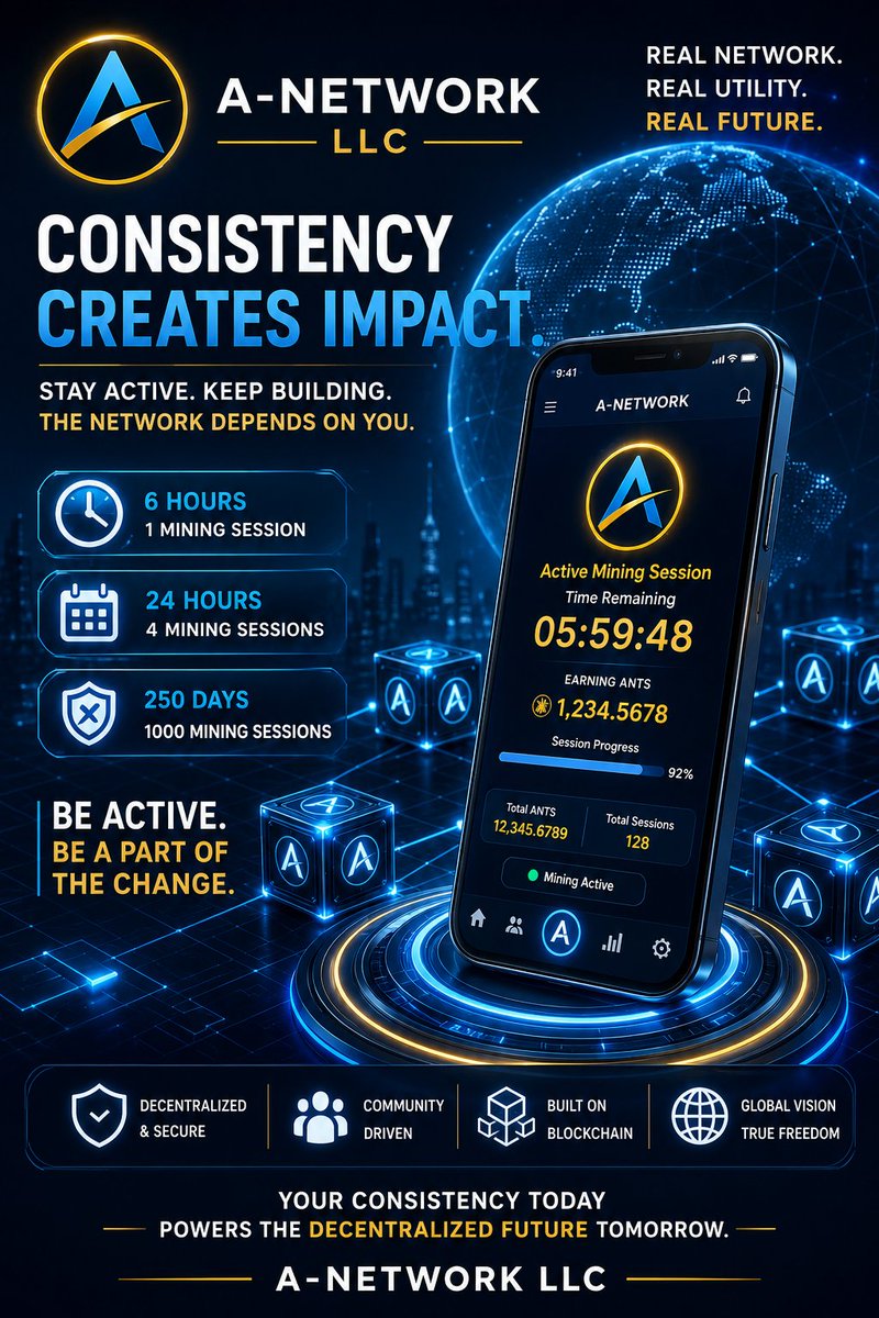 Saritagoyalspk's tweet photo. Stay active. Keep your node running. Build the futureโone session at a time.
Your consistency today helps strengthen the network tomorrow. ๐
#ANetwork #ANET #wANET #Blockchain #Mining #Decentralization #Web3 https://t.co/Yr96m5gPUv
