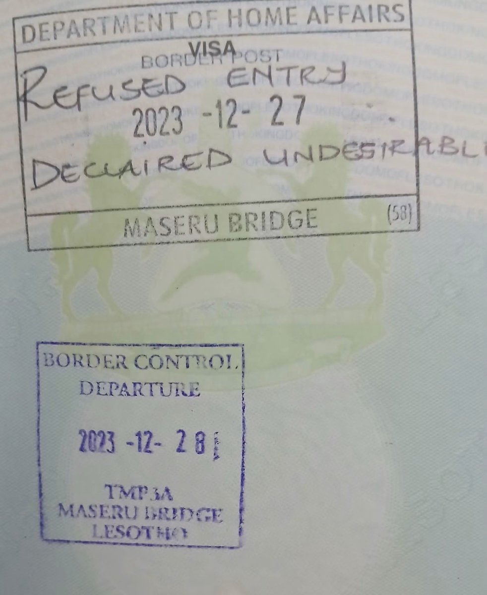 Motlatsi_RC's tweet photo. This means you're in prison for 5 years... you can't go anywhere... your jst a free range chicken... this is really unacceptable Lesotho is South African prison... something must be done...🇱🇸🇱🇸🇱🇸 https://t.co/ven3JAS9Gk