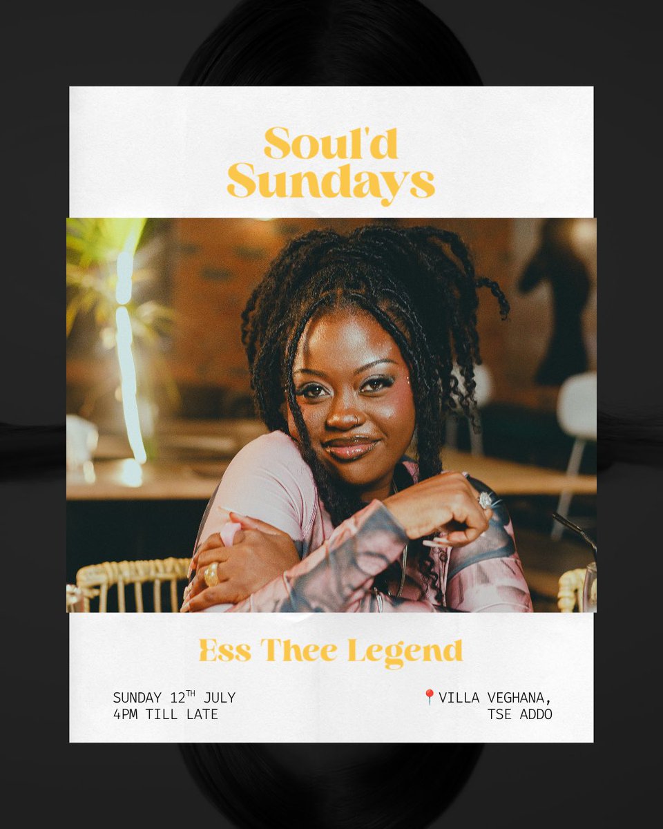 EssTheeLegend's tweet photo. Starting my birthday week with live music, good food and soft vibes ❤️✨

Acoustic set tomorrow w/ @Juliandoh + a delicious 4-course plant-based meal
SUNDAY
4PM
Free Entry
Food experience: GHC 200

Come and be outside with me! https://t.co/nCEft2rirI