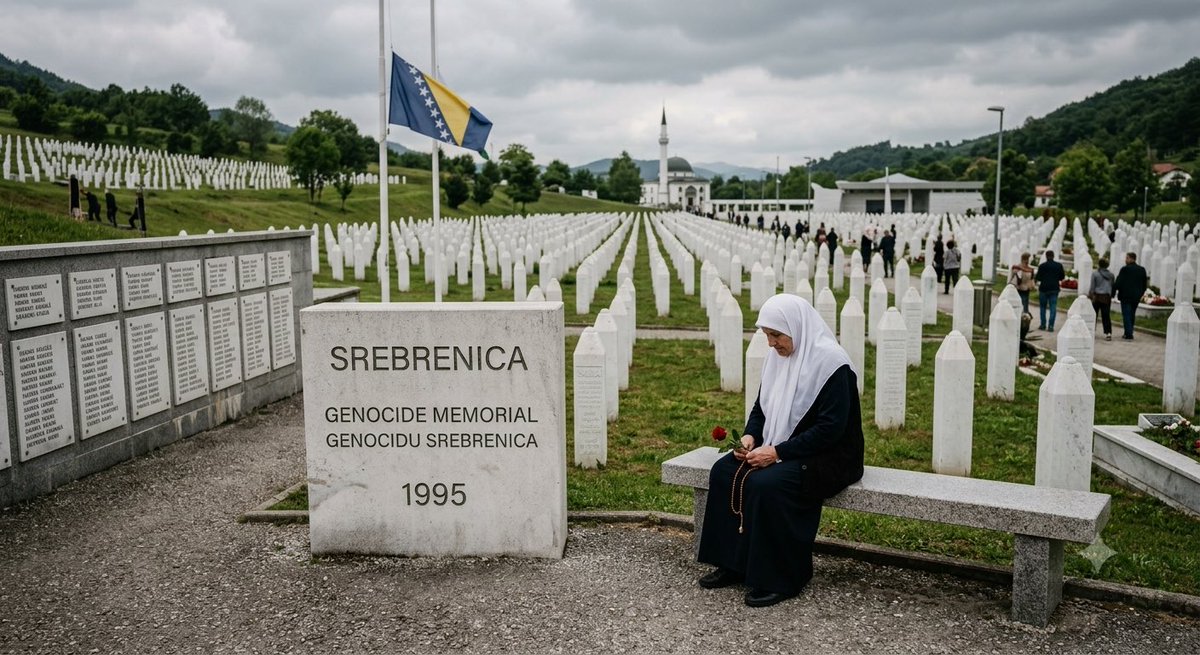 ckocturk's tweet photo. İnsanlık tarihine kara bir leke olarak geçen Srebrenitsa katliamında hayatını kaybedenleri saygı ve rahmetle anıyorum. 

Ruhları şad olsun. 
#SrebrenitsaSoykırımı https://t.co/6sQYNeKbbL