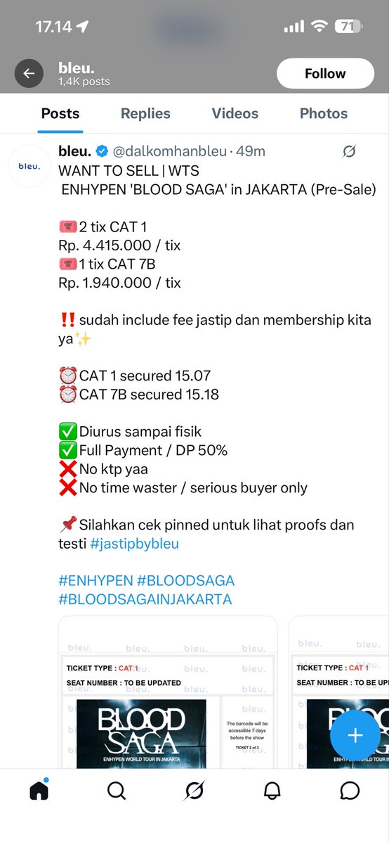 Mari_Gold17's tweet photo. #enask 
Halo teman-teman, mau tanya dong. Ada yang pernah beli tiket atau pakai jasa di sini? Aku lagi kepikiran buat beli tiket di sini, jadi pengen tahu pengalaman teman-teman. Gimana prosesnya, dan apakah semuanya berjalan lancar? Terima kasih sebelumnya! 😊 https://t.co/UimfbhYyET